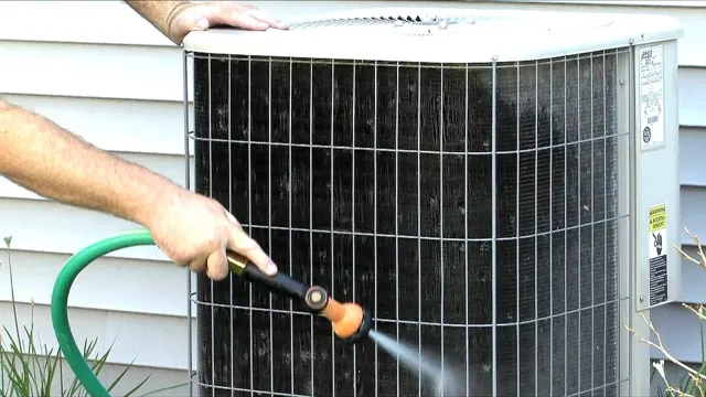 ac unit blowing cool air outside