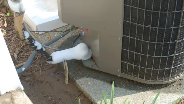 frozen pipe on outside ac unit