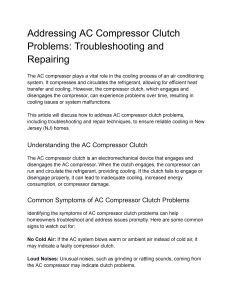 Ac Compressor Engages And Disengages