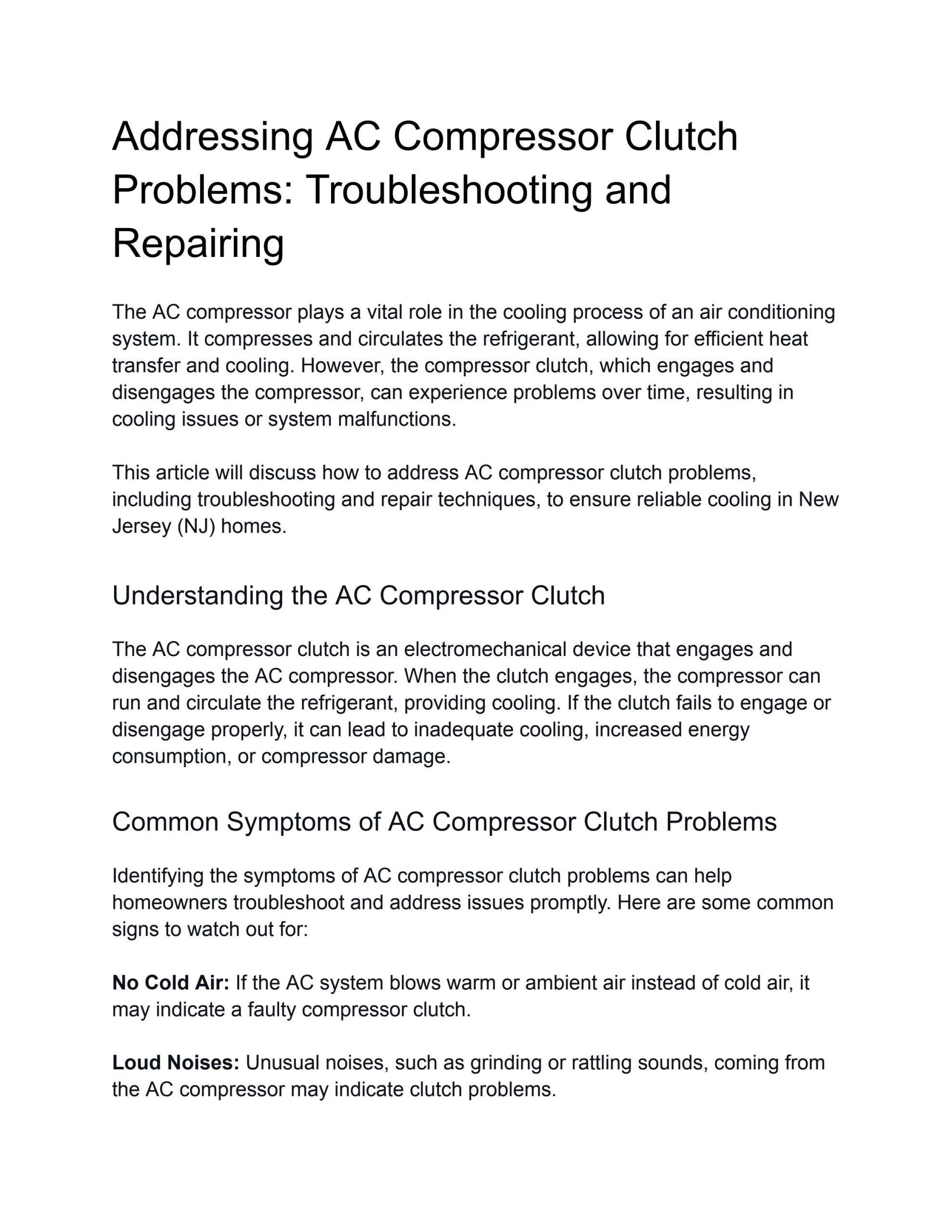 AC Compressor Engages And Disengages: Troubleshooting Tips - Air ...