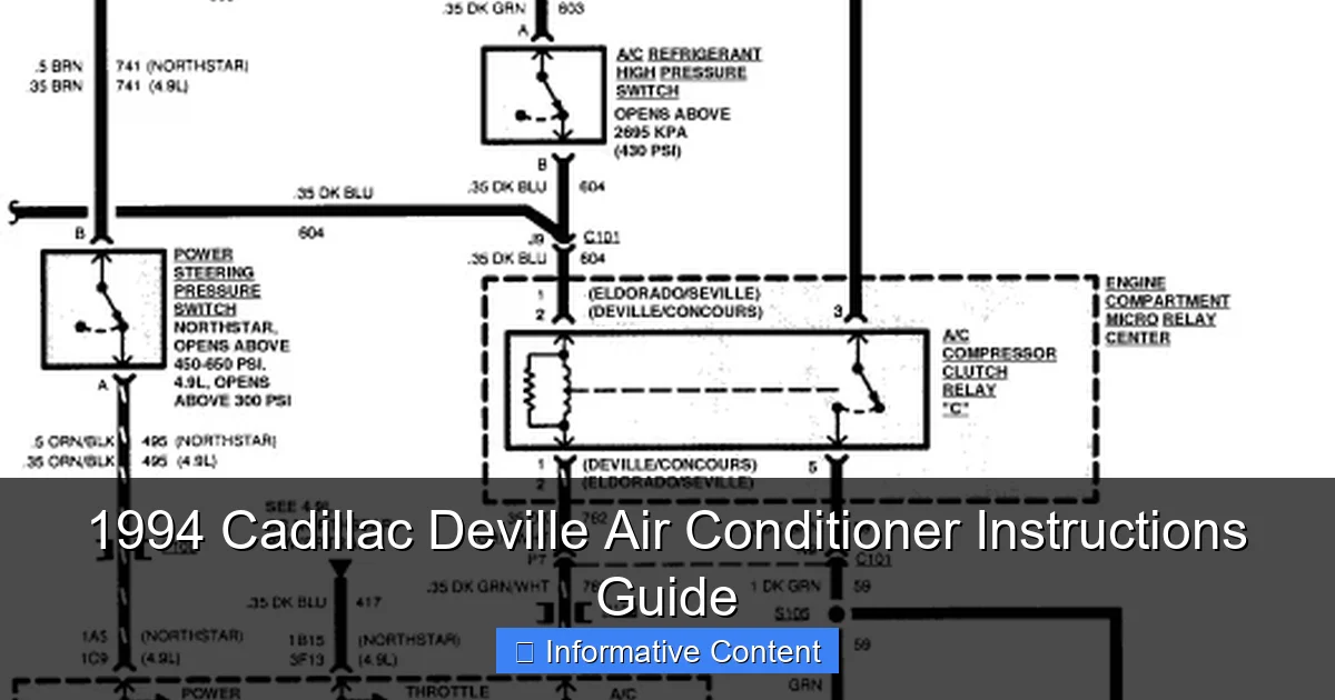 1994 Cadillac Deville Air Conditioner Instructions Guide
