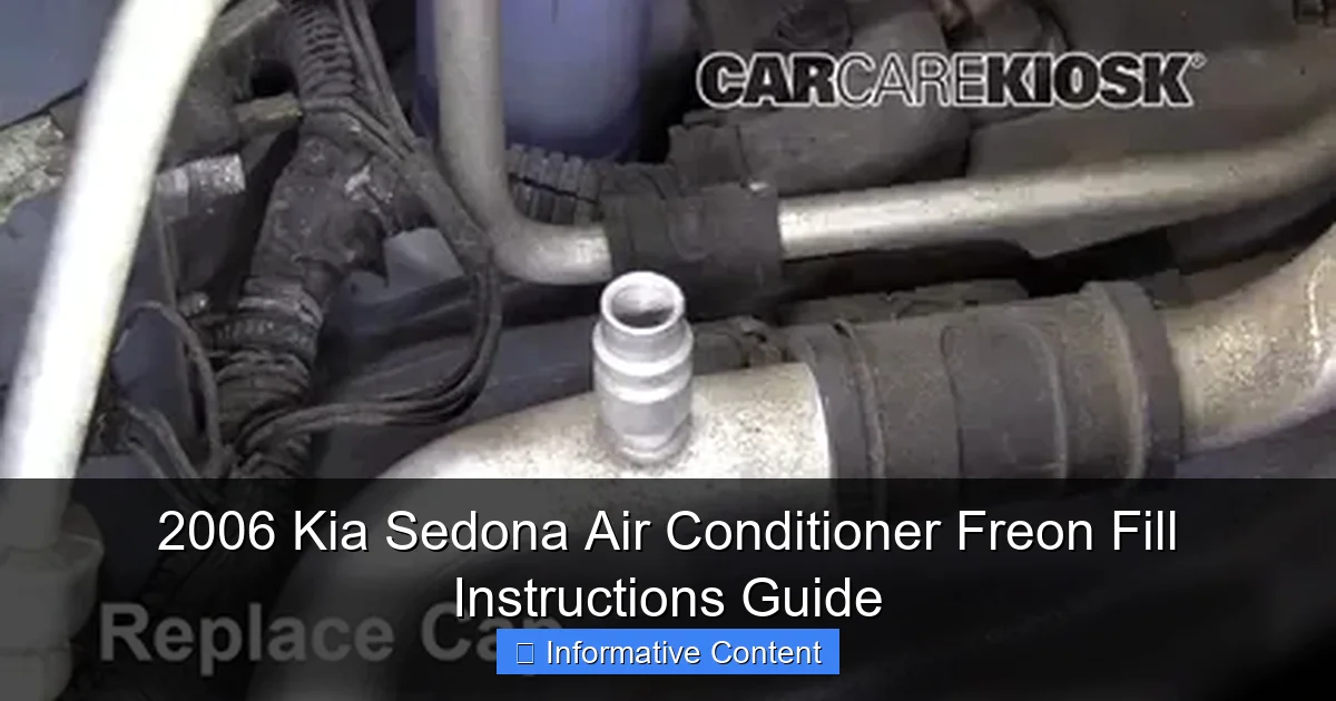2006 Kia Sedona Air Conditioner Freon Fill Instructions Guide