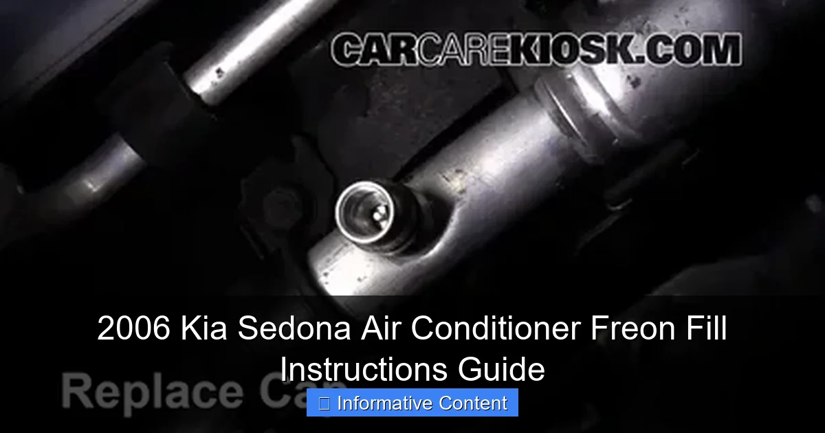 2006 Kia Sedona Air Conditioner Freon Fill Instructions Guide