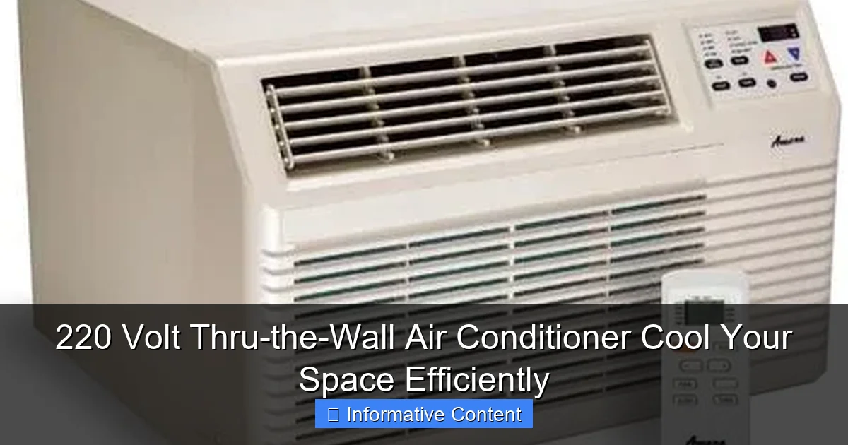 220 Volt Thru-the-Wall Air Conditioner Cool Your Space Efficiently