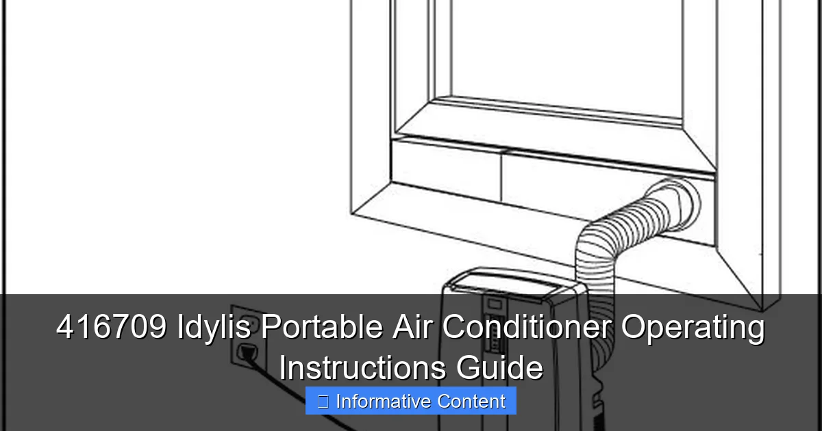 416709 Idylis Portable Air Conditioner Operating Instructions Guide