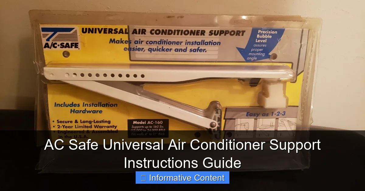 AC Safe Universal Air Conditioner Support Instructions Guide