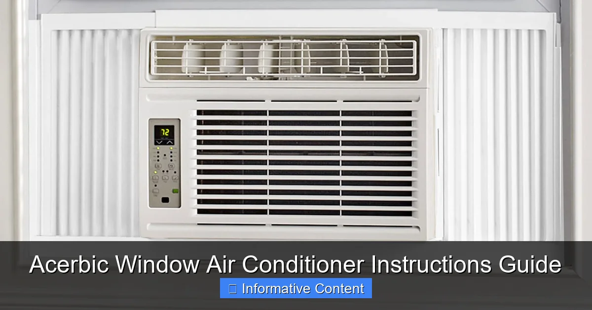 Acerbic Window Air Conditioner Instructions Guide