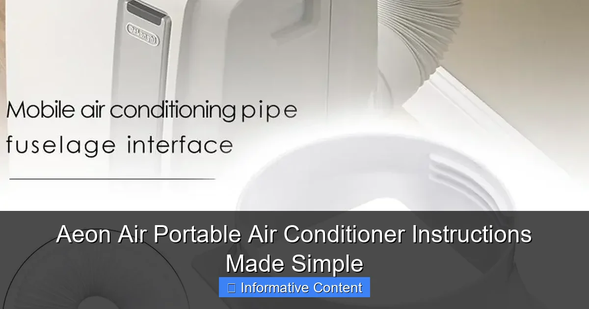 Aeon Air Portable Air Conditioner Instructions Made Simple