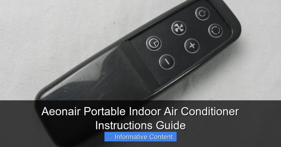 Aeonair Portable Indoor Air Conditioner Instructions Guide