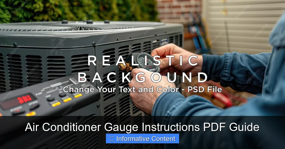 Air Conditioner Gauge Instructions PDF Guide