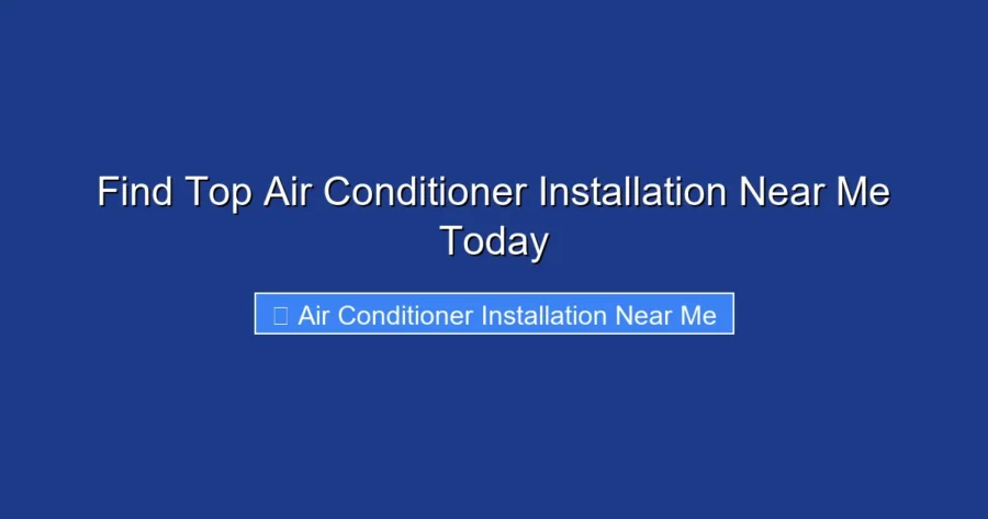 Find Top Air Conditioner Installation Near Me Today