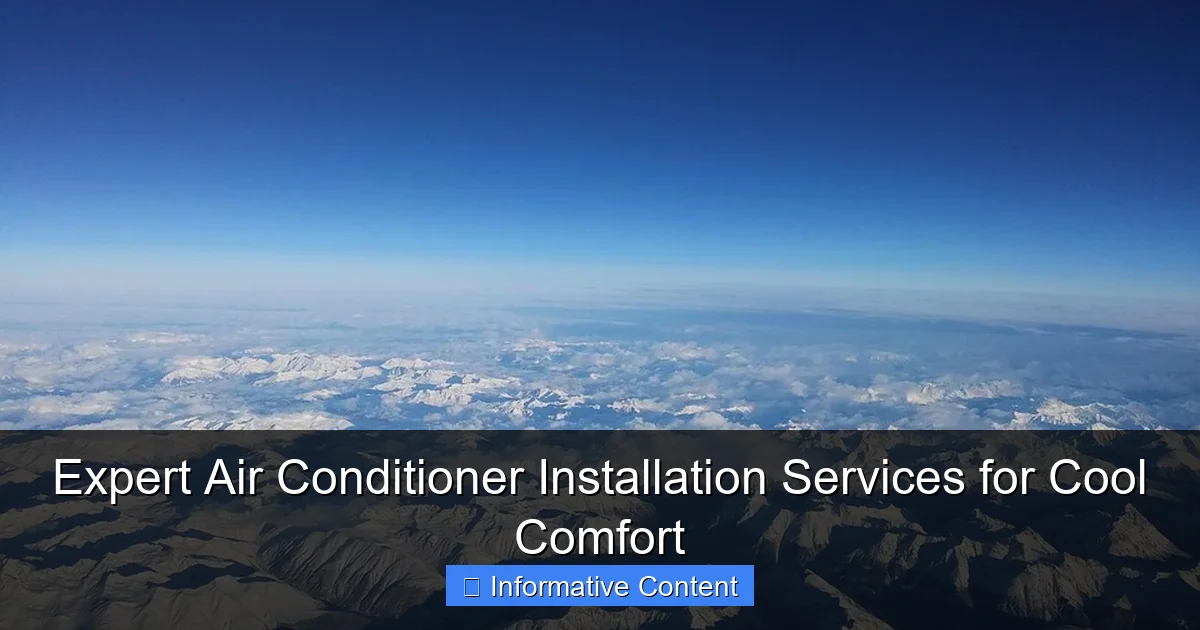Expert Air Conditioner Installation Services for Cool Comfort