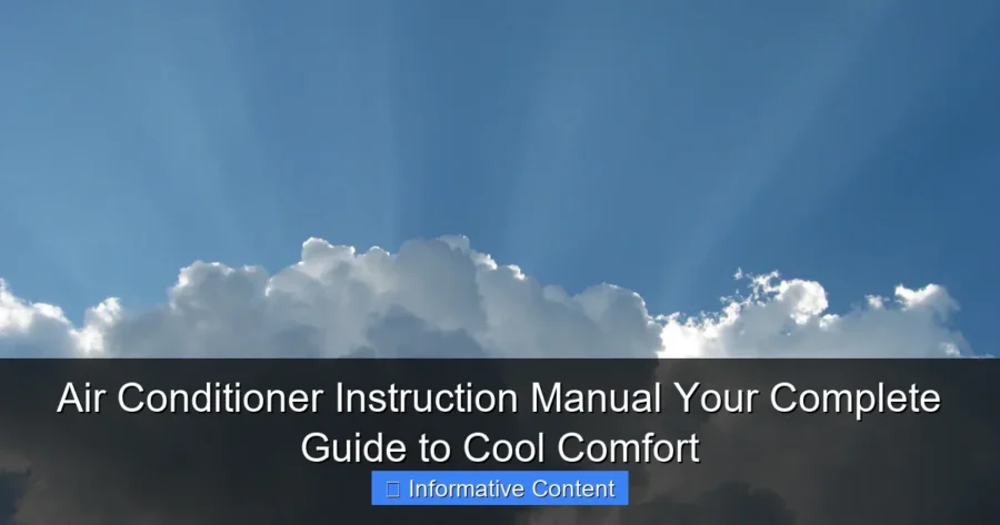 Air Conditioner Instruction Manual Your Complete Guide to Cool Comfort