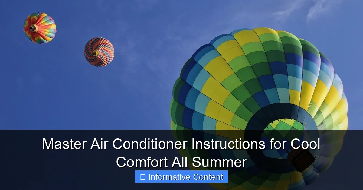 Master Air Conditioner Instructions for Cool Comfort All Summer