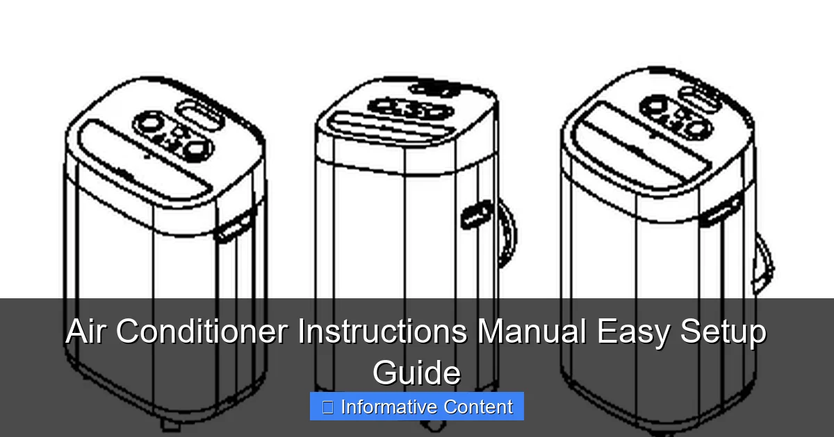 Air Conditioner Instructions Manual Easy Setup Guide