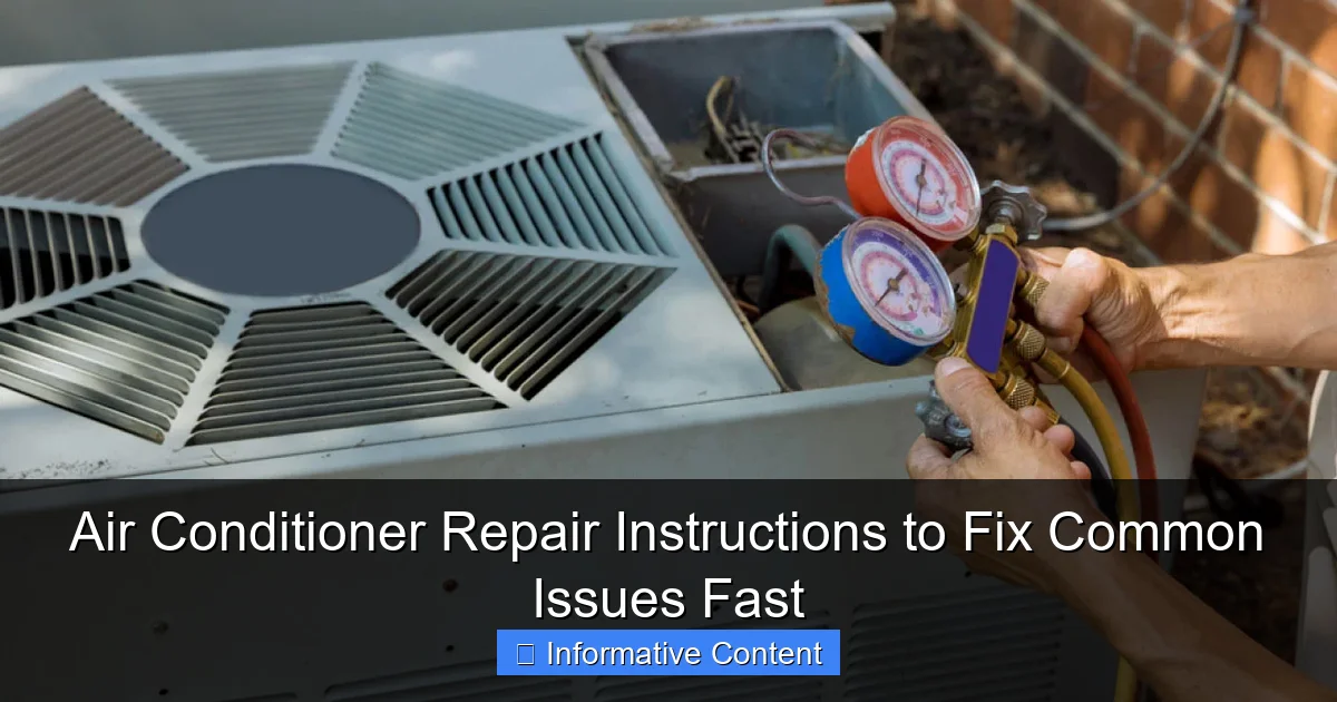 Air Conditioner Repair Instructions to Fix Common Issues Fast