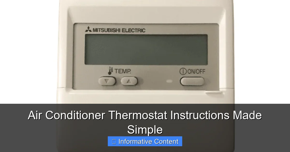 Air Conditioner Thermostat Instructions Made Simple