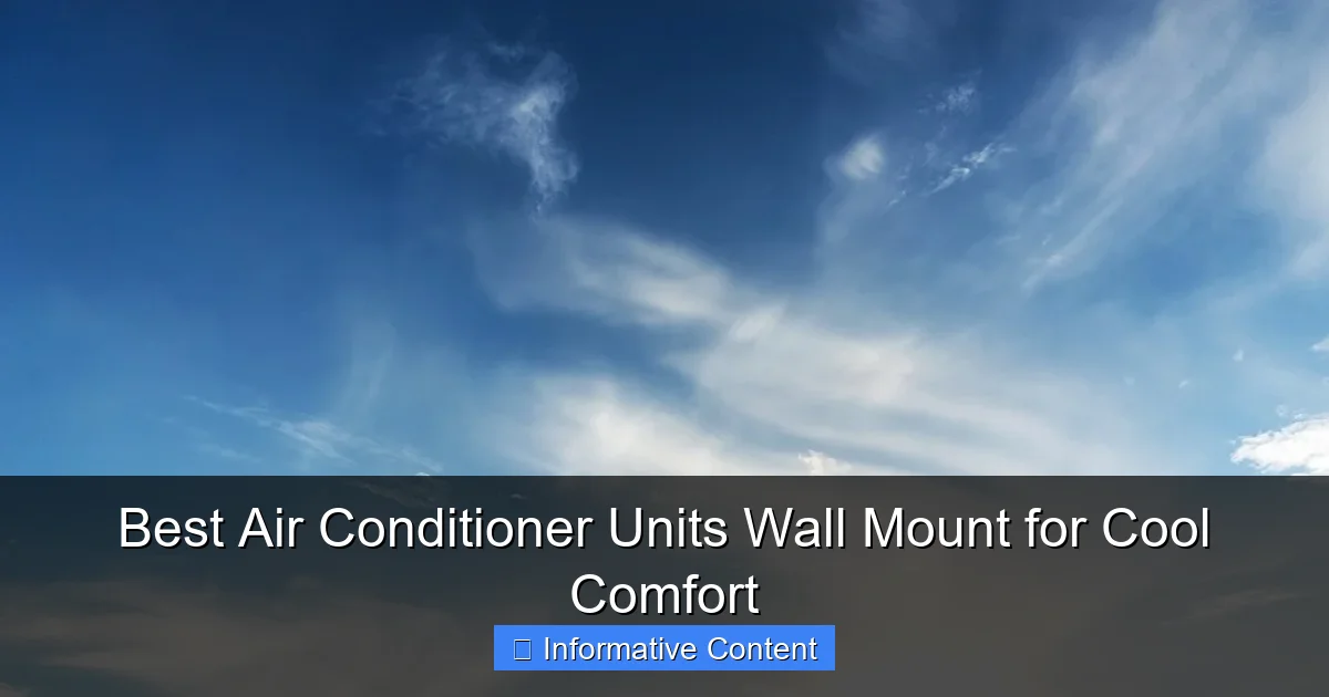 Best Air Conditioner Units Wall Mount for Cool Comfort