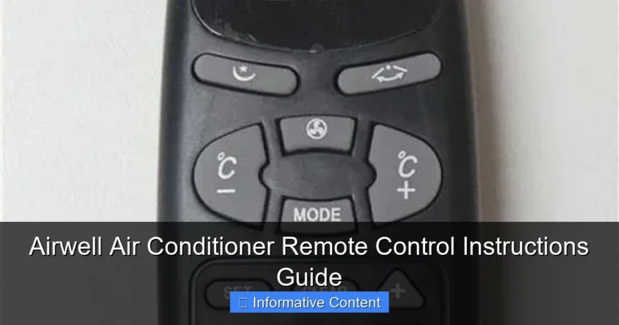 Airwell Air Conditioner Remote Control Instructions Guide