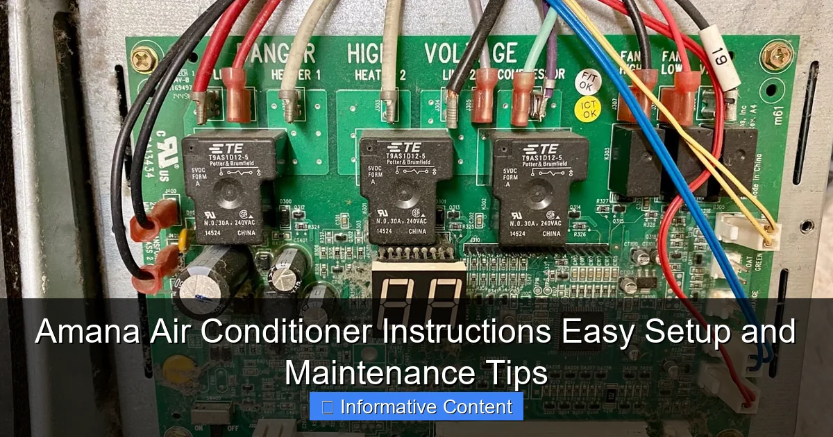 Amana Air Conditioner Instructions Easy Setup and Maintenance Tips