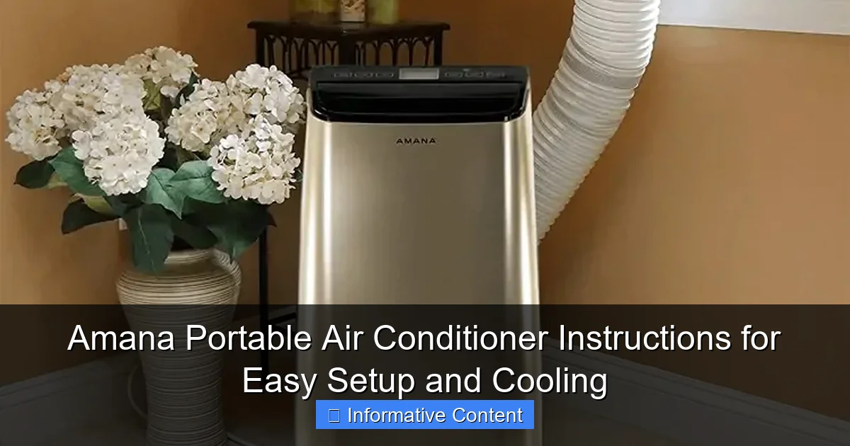 Amana Portable Air Conditioner Instructions for Easy Setup and Cooling