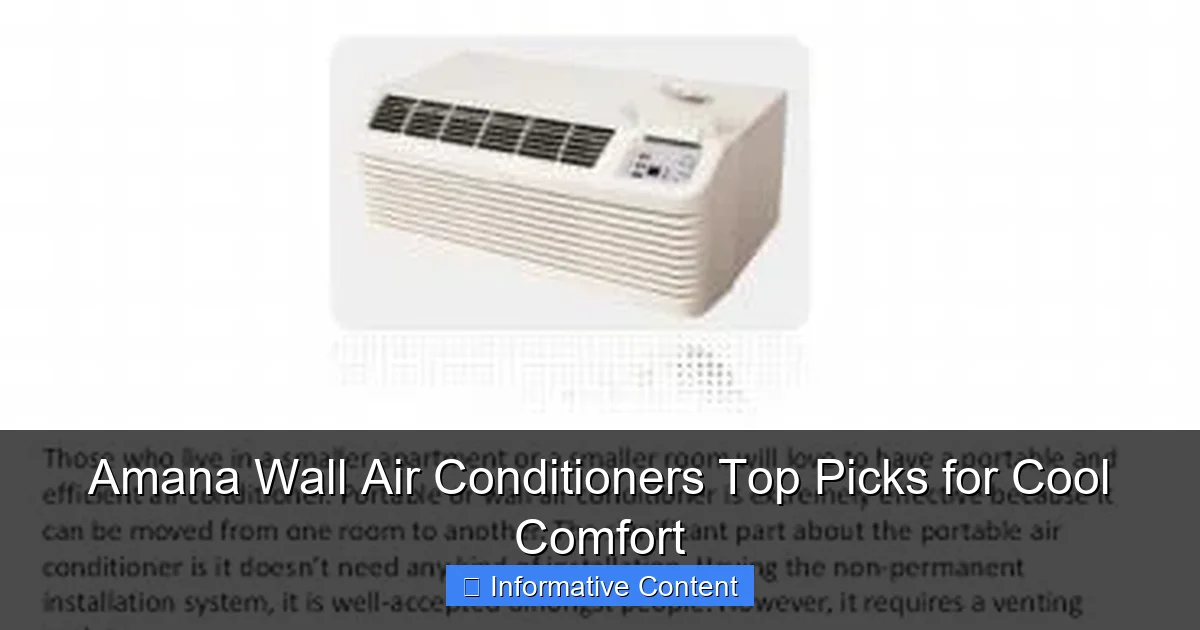 Amana Wall Air Conditioners Top Picks for Cool Comfort
