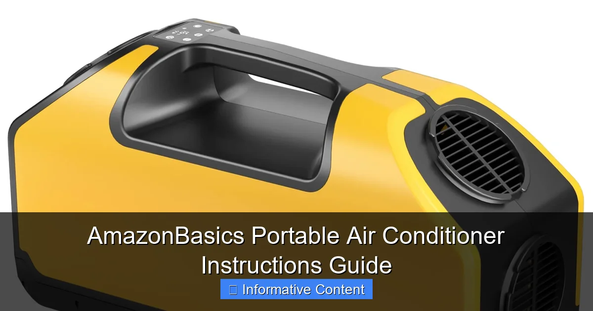 AmazonBasics Portable Air Conditioner Instructions Guide