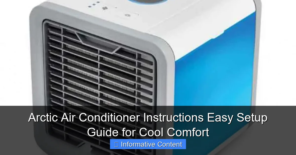 Arctic Air Conditioner Instructions Easy Setup Guide for Cool Comfort