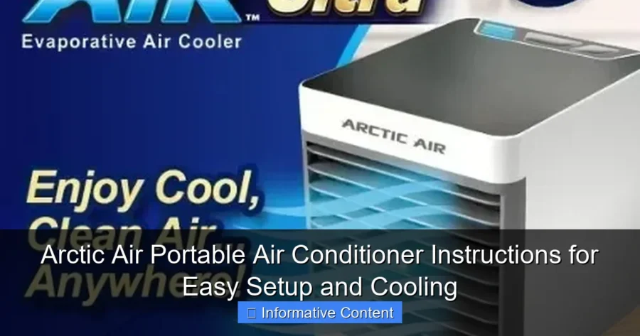 Arctic Air Portable Air Conditioner Instructions for Easy Setup and Cooling
