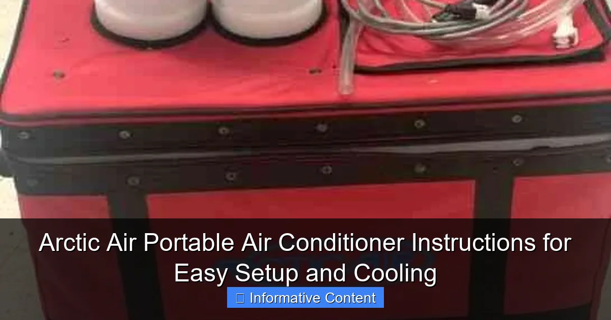 Arctic Air Portable Air Conditioner Instructions for Easy Setup and Cooling