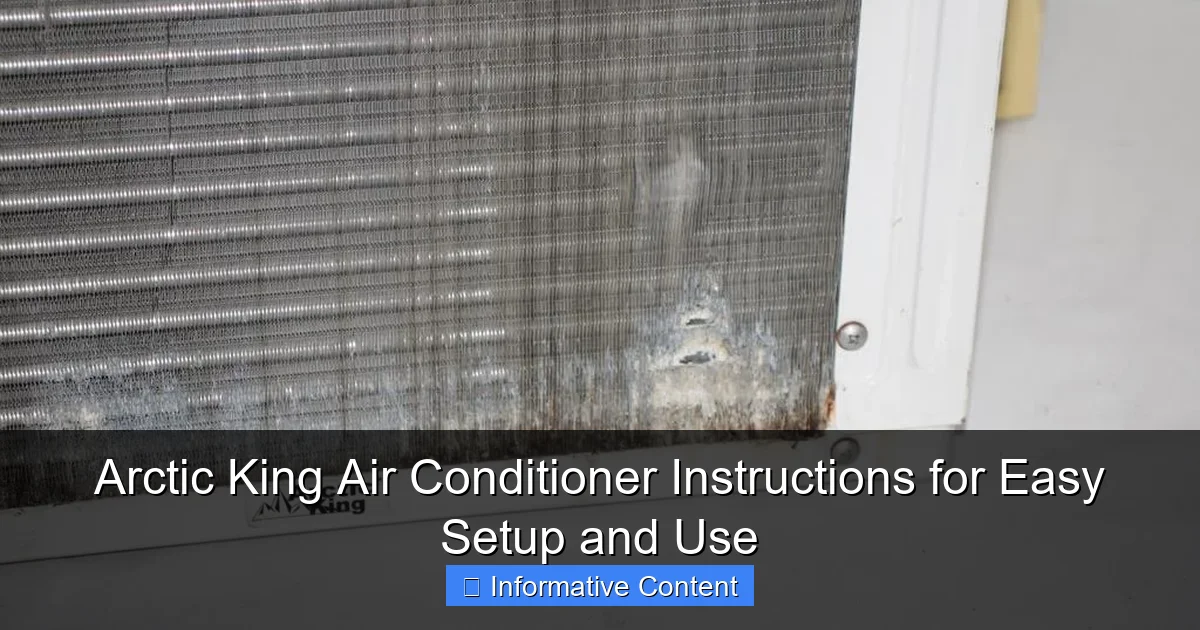 Arctic King Air Conditioner Instructions for Easy Setup and Use