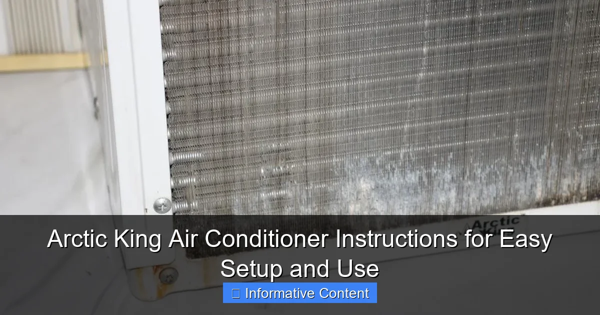 Arctic King Air Conditioner Instructions for Easy Setup and Use