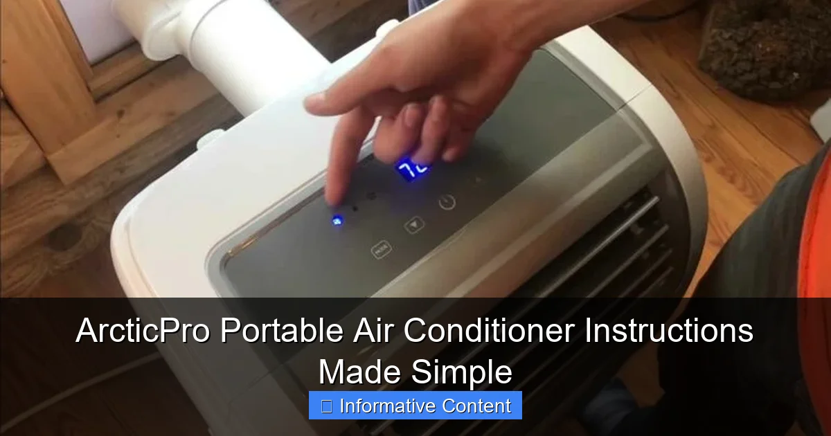 ArcticPro Portable Air Conditioner Instructions Made Simple