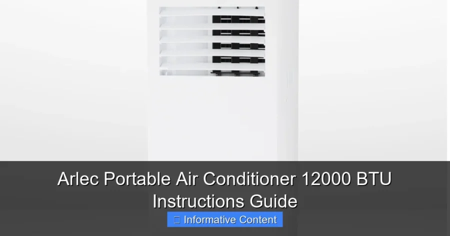 Arlec Portable Air Conditioner 12000 BTU Instructions Guide
