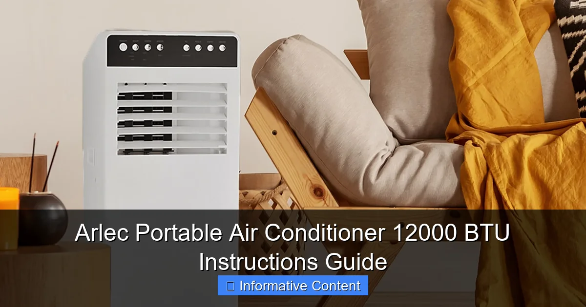 Arlec Portable Air Conditioner 12000 BTU Instructions Guide