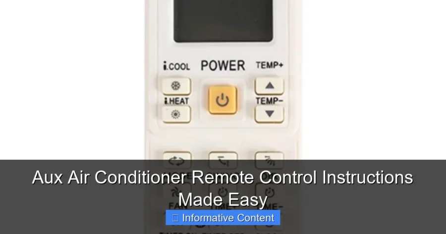 Aux Air Conditioner Remote Control Instructions Made Easy