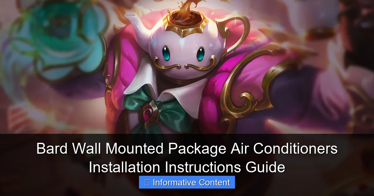 Bard Wall Mounted Package Air Conditioners Installation Instructions Guide