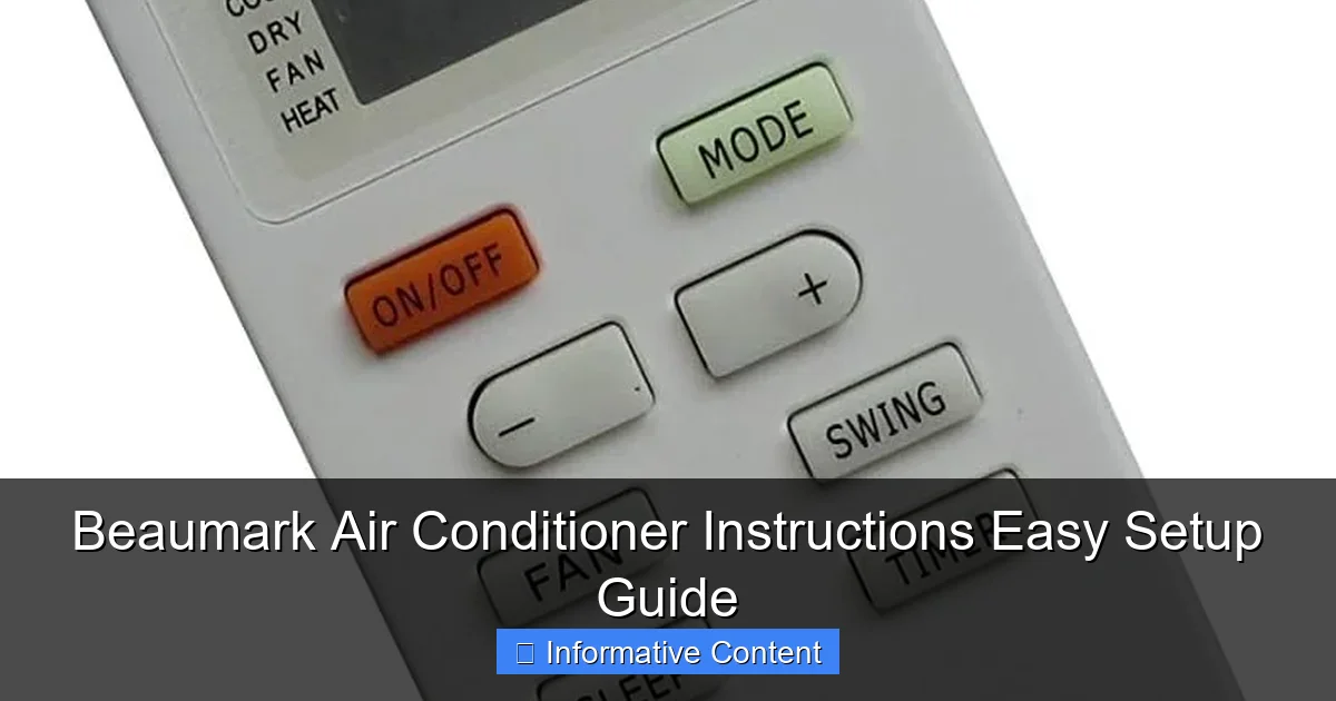Beaumark Air Conditioner Instructions Easy Setup Guide