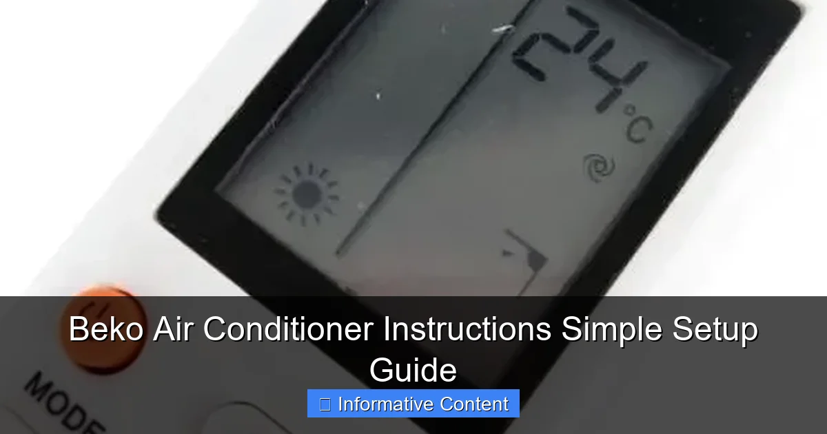 Beko Air Conditioner Instructions Simple Setup Guide