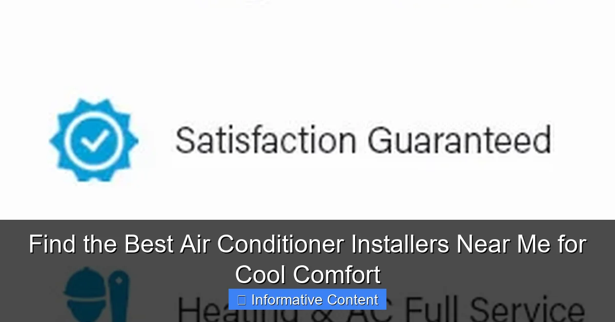 Find the Best Air Conditioner Installers Near Me for Cool Comfort