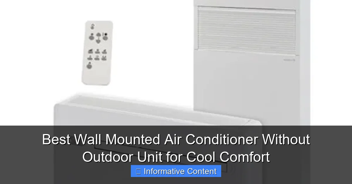 Best Wall Mounted Air Conditioner Without Outdoor Unit for Cool Comfort
