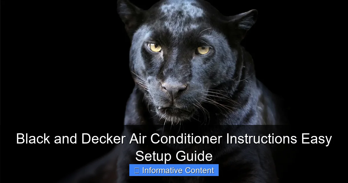 Black and Decker Air Conditioner Instructions Easy Setup Guide