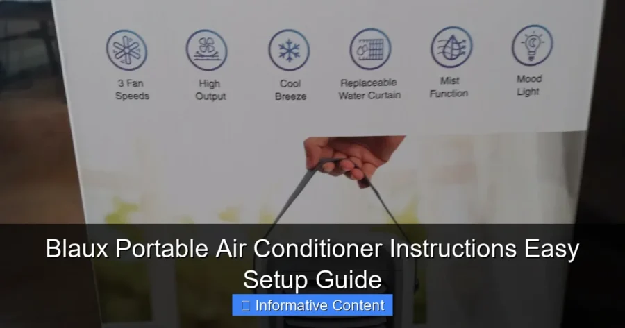 Blaux Portable Air Conditioner Instructions Easy Setup Guide