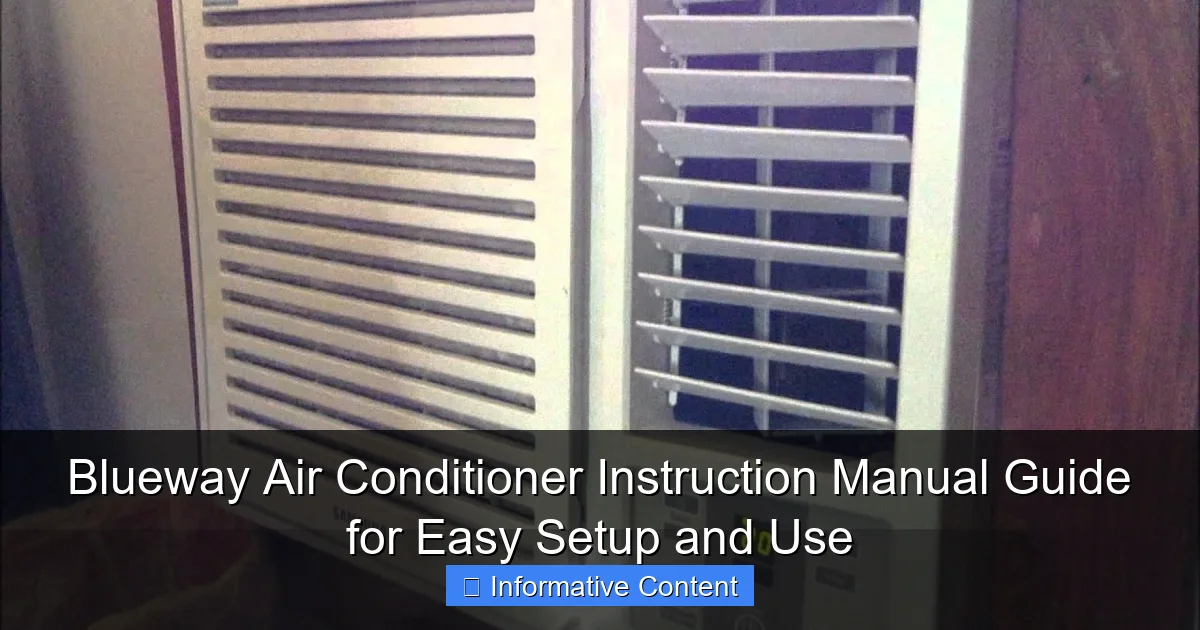 Blueway Air Conditioner Instruction Manual Guide for Easy Setup and Use