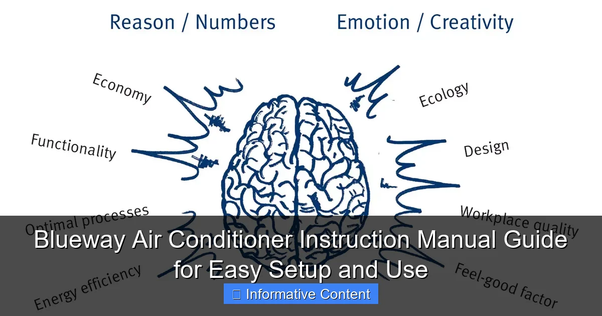 Blueway Air Conditioner Instruction Manual Guide for Easy Setup and Use