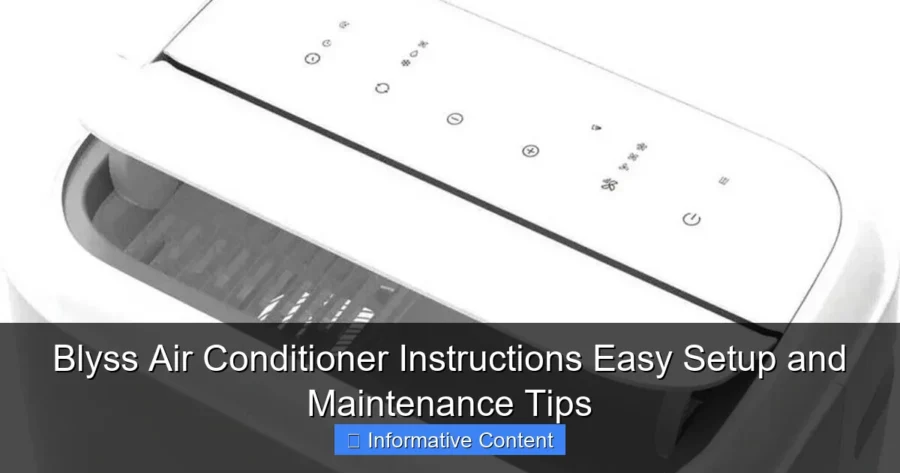 Blyss Air Conditioner Instructions Easy Setup and Maintenance Tips