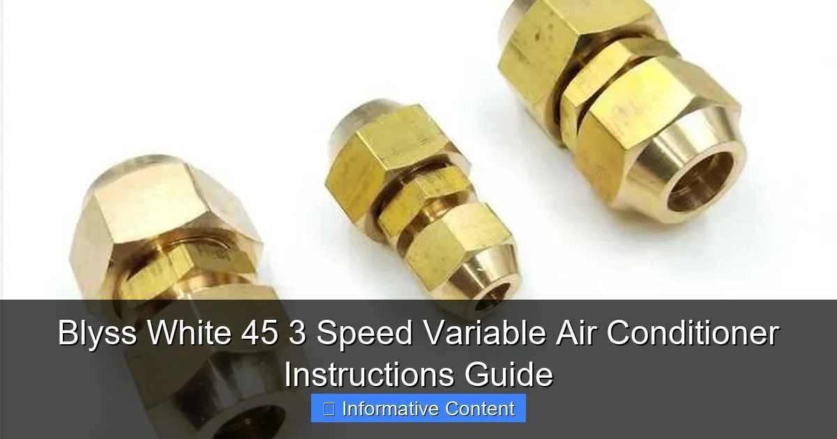 Blyss White 45 3 Speed Variable Air Conditioner Instructions Guide