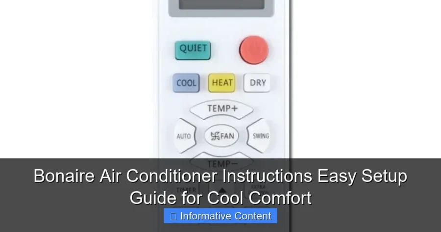Bonaire Air Conditioner Instructions Easy Setup Guide for Cool Comfort