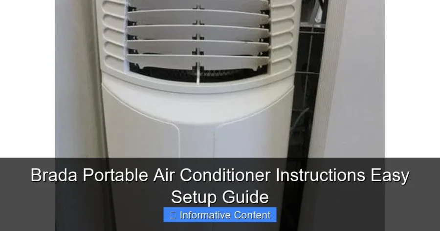Brada Portable Air Conditioner Instructions Easy Setup Guide