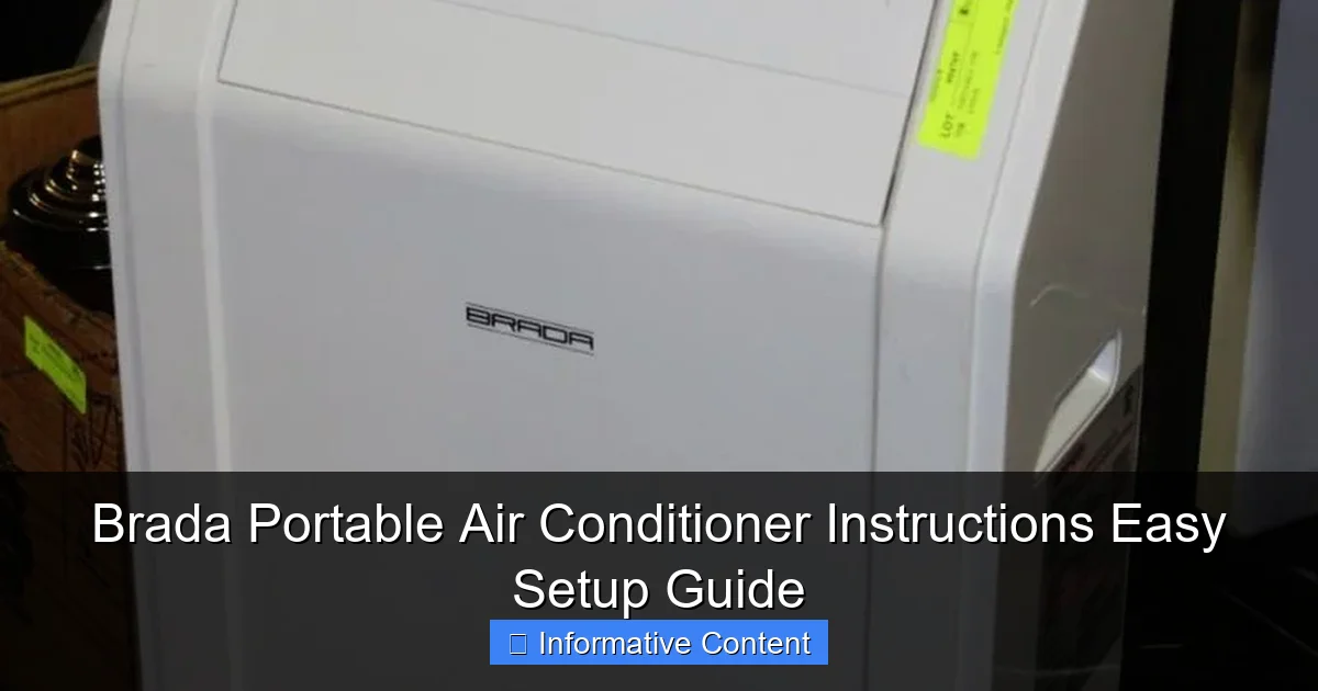 Brada Portable Air Conditioner Instructions Easy Setup Guide